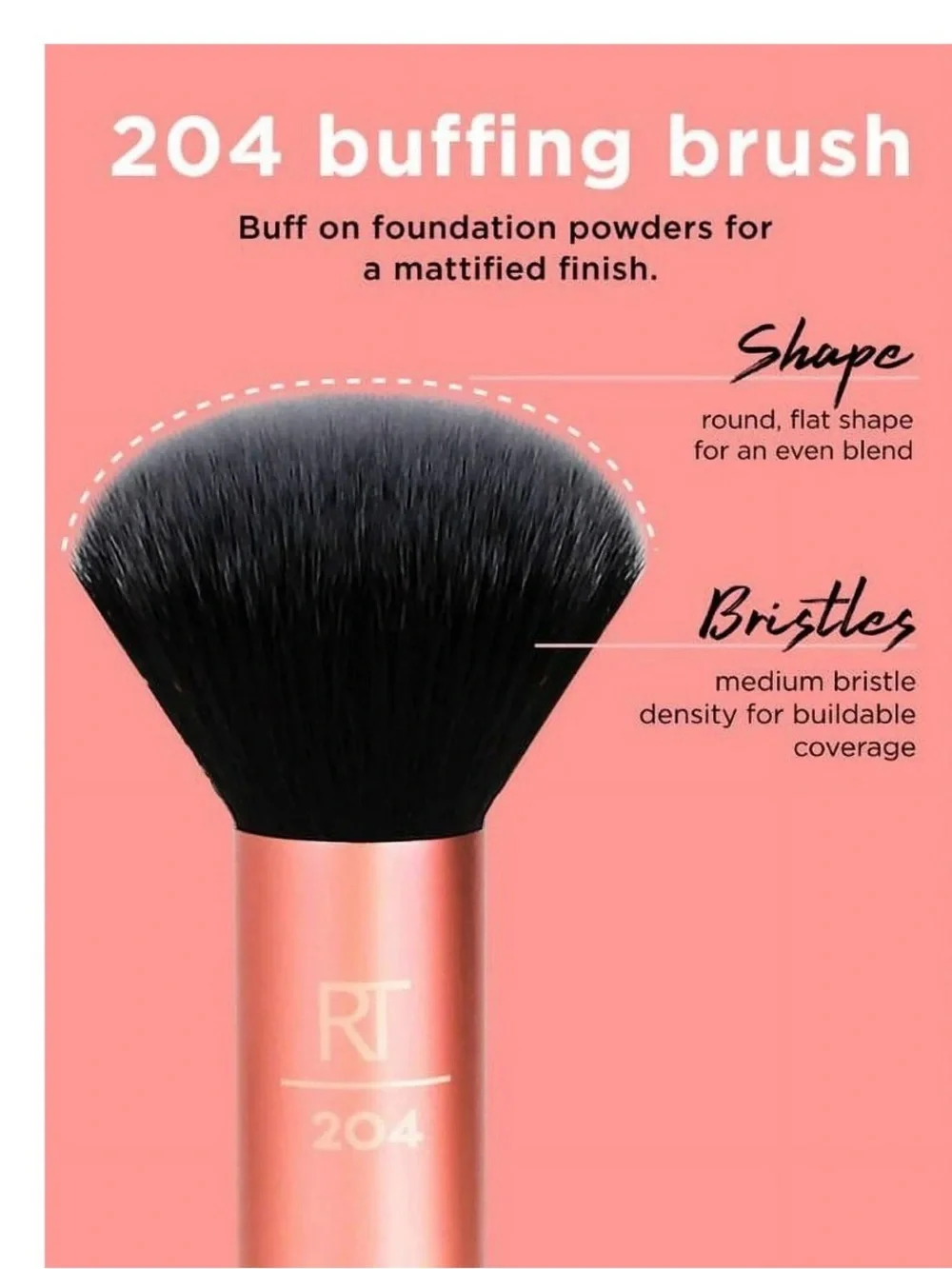 Real Techniques Flawless Base Makeup Brush Set, 5 Piece Set